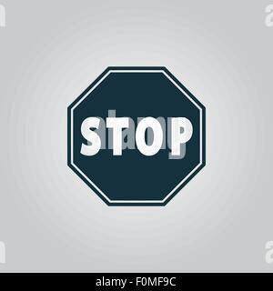 Vector illustration of Stop sign Stock Vector