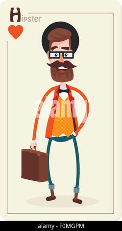 Hipster Character Stock Vector
