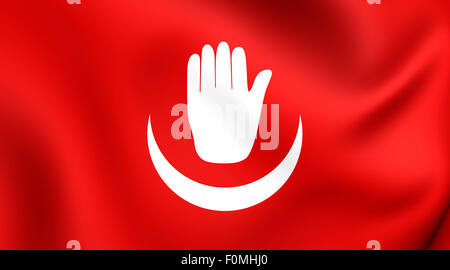 Autonomous Island of Anjouan Flag. Close Up. Stock Photo