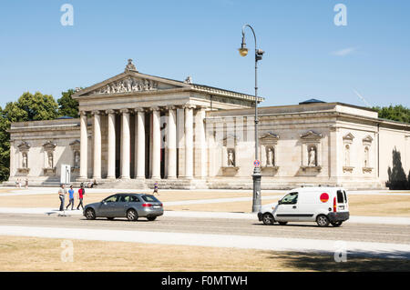 MUNICH, GERMANY - AUGUST 3: Tourits at the Koenigsplatz in Munich, Germany on August 3, 2015. Stock Photo