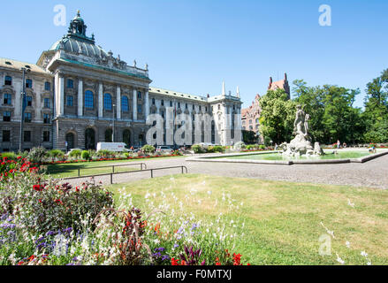 MUNICH, GERMANY - AUGUST 3: Tourists at the  the old botanical garden in Munich, Germany on August 3, 2015. Stock Photo