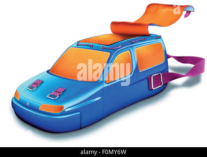 Illustration of a concept car - open roof Stock Photo