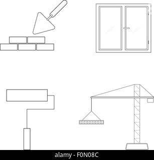 Icons construction vector illustration set Stock Vector Image & Art - Alamy