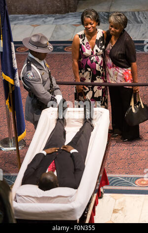 The body of slain State Senator Clementa Pinckney lying in State in the ...