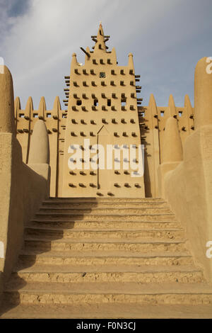 The Great Mosque of Djenné is a large banco or adobe building that is considered by many architects greatest accomplishments Stock Photo