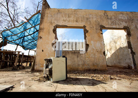 Abandoned old house in Gouina under restoration located in the bush, close to the Gouina Falls in Mali Stock Photo