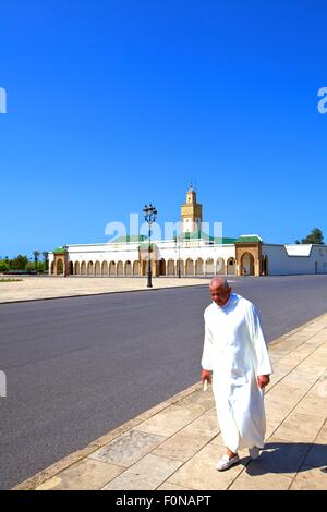 Royal Palace Mechouar and Mosque, Rabat, Morocco, North Africa Stock Photo