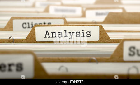 Analysis Concept with Word on Folder. Stock Photo