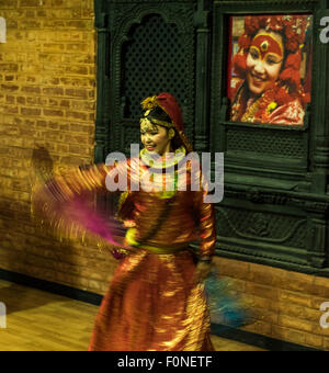 Dance performer dancing in local restaurant Kathmandu Nepal Stock Photo