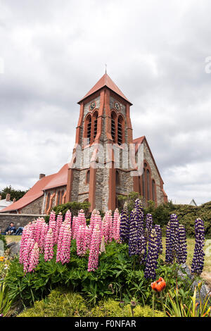 Christ Church Cathedral Stanley or Port Stanley, capital of the Falkland Islands UK Stock Photo