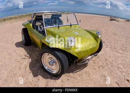 Beach buggy on a sandy beach. VW Beetle based dune buggy car Stock ...