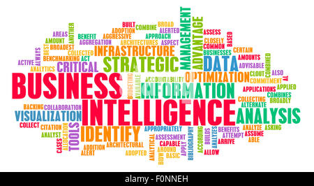 Business Intelligence Information Technology Tools as Art Stock Photo