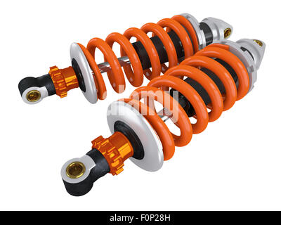 shock absorbers for the car on a white background Stock Photo