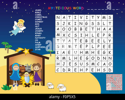 Game for children find all words (horizontal, vertical and diagonal