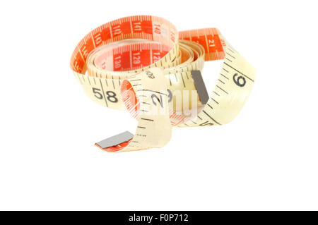 measuring tape isolated on a white background Stock Photo