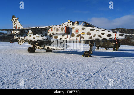 Royal Air Force, strike aircraft Jaguar during NATO exercises in Norway. Stock Photo