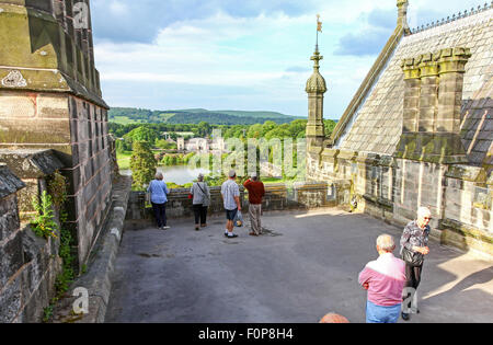 Alton Towers derelict house on the Estate Theme Park Gardens Staffordshire England UK Stock Photo