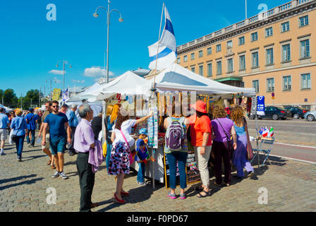 Souvenir stall, selling local products,Kauppatori, market square, Helsinki, Finland, Europe Stock Photo