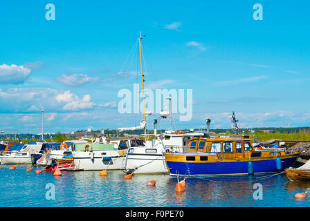 Private boats, harbour, Suomenlinna, Sveaborg, fortress island, Helsinki, Finland, Europe Stock Photo