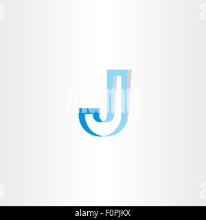 blue stylized letter j vector logo design Stock Vector