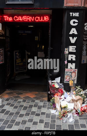 Liverpool, UK, 18th Aug, 2015. Cilla black Floral Tribute, Mathew Street, Liverpool, Ahead Of Her Funeral 18th August 2015 Credit:  Darren Turner/Alamy Live News Stock Photo