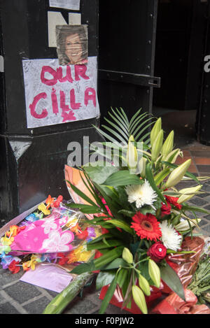 Liverpool, UK, 18th Aug, 2015. Cillablack Floral Tribute, Mathew Street, Liverpool, Ahead Of Her Funeral 18th August 2015 Credit:  Darren Turner/Alamy Live News Stock Photo