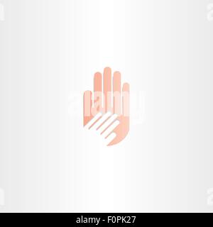 human hand icon vector element emblem Stock Vector