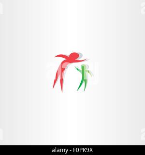 stop domestic violence concept mother beat child icon abuse Stock Vector