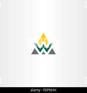 triangle logo letter w symbol vector icon Stock Vector