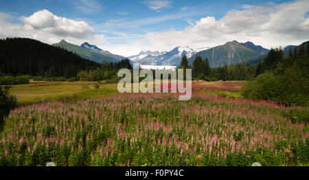 A rare sunny day in Juneau Alaska Stock Photo