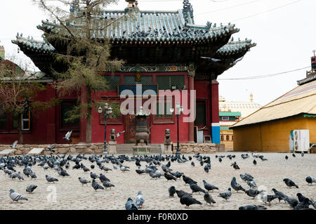 Gandan Monastery - Ulaanbaatar - Mongolia Stock Photo