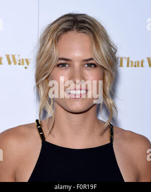 Hollywood, California, USA. 19th Aug, 2015. Cody Horn arrives for the premiere of the film 'She's Funny That Way' at the Harmony Gold theater. Credit:  Lisa O'Connor/ZUMA Wire/Alamy Live News Stock Photo