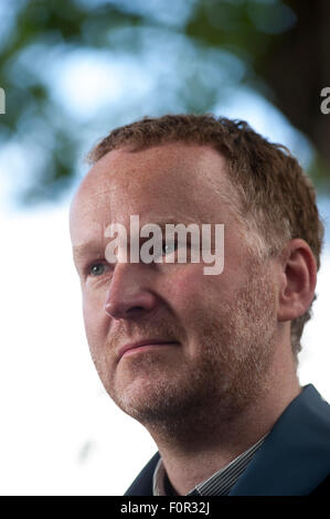 Artist Nathan Coley appearing at the Edinburgh International Book Festival Stock Photo