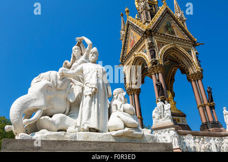 London ,Albert Memorial in Kensington Gardens Stock Photo