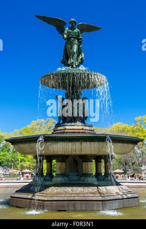 New York City, Bethesda Fountain in central Park Stock Photo