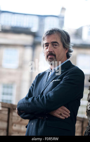Irish playwright, novelist and poet, Sebastian Barry, appearing at the Edinburgh International Book Festival 2014. Stock Photo