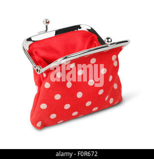 Open Change purse on white Stock Photo - Alamy