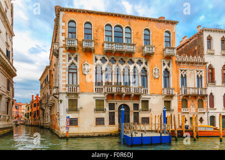 Palazzo Cavalli-Franchetti  on Grand canal, Venice Stock Photo