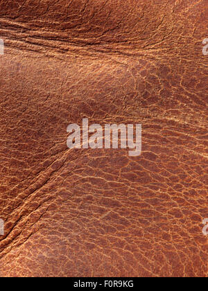Close up of old leather panel ideal for use as a background Stock Photo