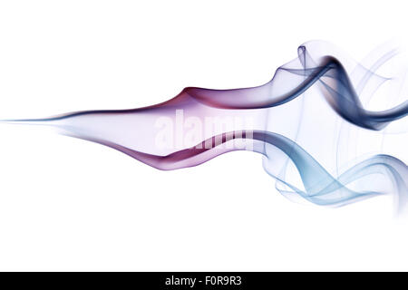 Swirling multicolored smoke Stock Photo