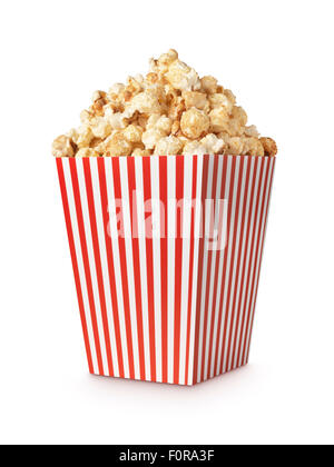 Movie Popcorn isolated on white with clipping path Stock Photo