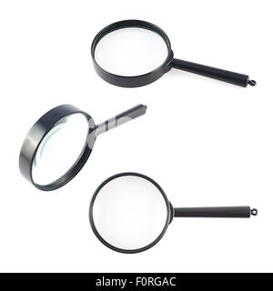 Black office magnifying glass Stock Photo