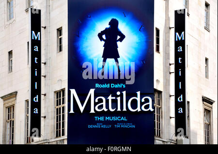 London, England, UK. 'Matilda, The Musical' at the Cambridge Theatre, Seven Dials, Earlham Street. By Tim Minchin and Dennis Kelly Stock Photo