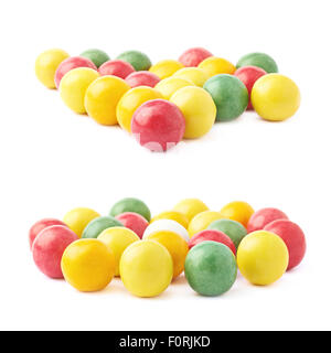 Multiple chewing gum balls isolated Stock Photo