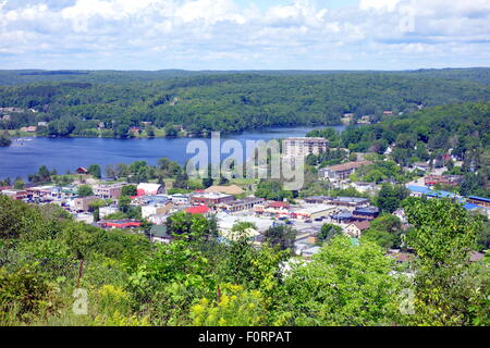 Panoramic view of the town of Haliburton, Canada Stock Photo