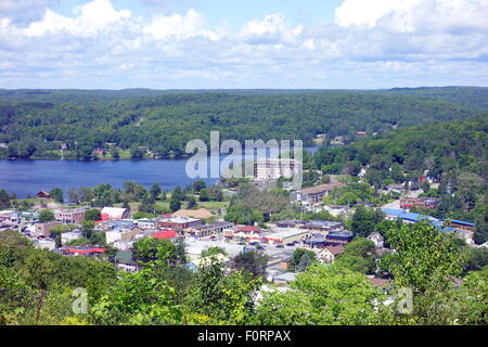 Panoramic view of the town of Haliburton, Ontario, Canada Stock Photo