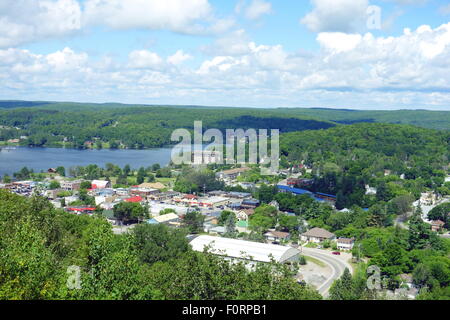 Panoramic view of the town of Haliburton, Ontario, Canada Stock Photo