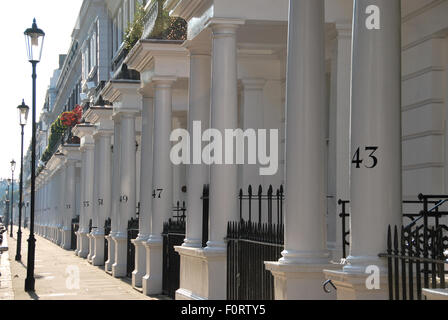 Luxury Apartment Building in London South Kensington, houses and streets Stock Photo