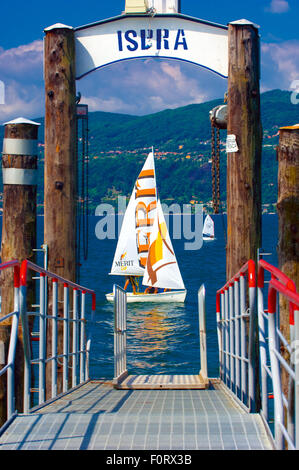 Ispra sail on the lake Stock Photo