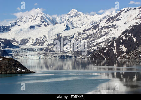 Beautiful scene of Glacier Bay Passage in Alaska Stock Photo